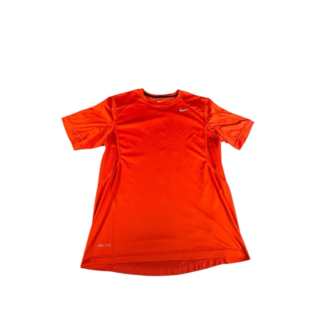 Nike Dri-Fit Shirt Mens Medium Orange Athletic Running Gym Tee Snag